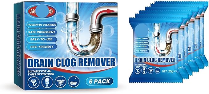 Drain Clog Remover Powder for Toilet and Kitchen - Unclog Prevent Blockages Deodorize &amp Clean Sewer Pipes Effortlessly(1PCS)