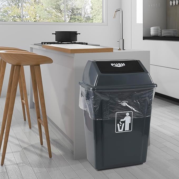 13 Gallons Kitchen Garbage Bin Liner Clear Trash Bags 150 Counts 6 Rolls