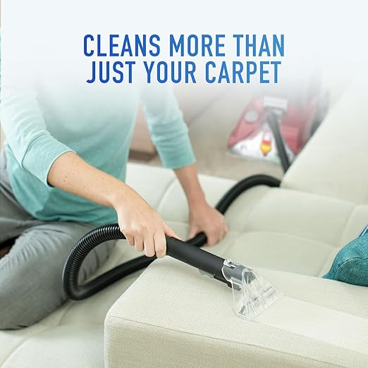 Hoover Power Scrub Deluxe Carpet Cleaner Machine with Paws &amp Claws Carpet Cleaning Solution (64oz) FH50150 AH30925