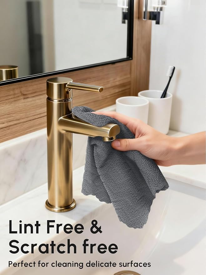 Microfiber Cleaning Cloths Roll 75 Pack Tear Away Microfiber Towels Roll 12 x 12 Lint Free Rags Reusable Cleaning ClothsWashableScratch FreeUltra Absorbent Dish Rags(Dark Grey Ripple)