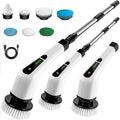 7-in-1 Electric Spin Scrubber with Long Extendable Handle Cordless Cleaning Brush Power Scrubber with 7 Replaceable Brush Heads for Floor TileBathroomShower BathtubGlassCar