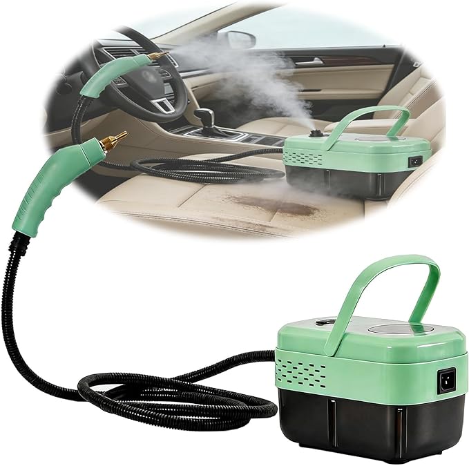 1500W Portable Handheld Steam Cleaner13L Large Capacity6-Level Adjustable Handle15s Fast Heating Steamer for CleaningPlug-and-Play Steam Cleaner for HomeCarKitchenMore