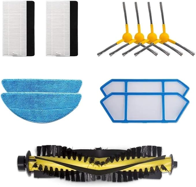 BeNtli Vacuum Cleaner Accessory Replacement PartMain Side BrushHepa FilterMop ClothCompatible for Mamibot Exvac660 / 650 (Color : 2)