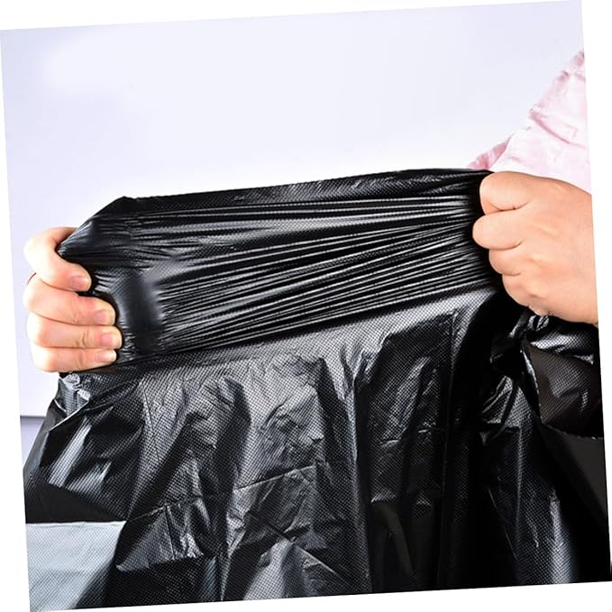 Alasum Extra Large Commercial Garbage Bags 50pcs 80x100cm Contractor Trash Bags Heavy Duty Black for Outdoor Kitchen Office and Garden Waste Disposal