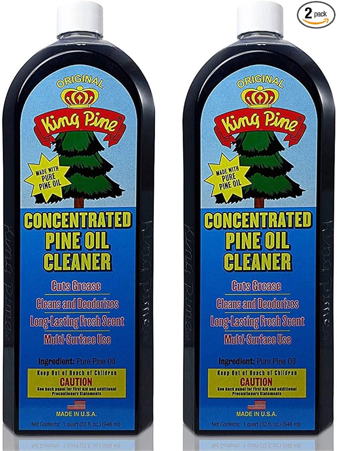King Pine Concentrated Pine Oil Multi-Surface Cleaner Industrial Strength Original Black 32 fl oz 2 Pack