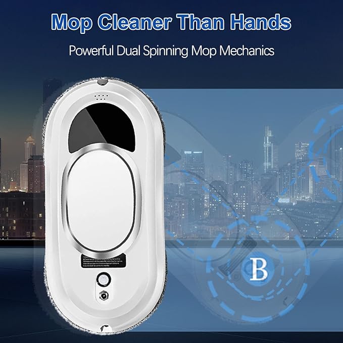 Window Cleaner Robot 5600Pa Strong Suction Window Automatic Cleaning Robot Smart Path Planning Powerful Dual Spinning Mop Remote Control Dual Safety Protection for Effortless Cleaning