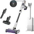 Shark IW3615 Detect Pro Cordless Stick Vacuum with HEPA Auto-Empty System Flexible Wand Portable Handheld Attachment Ideal for Household Pet Hair 60 Minute Runtime White/Beats Brass (Renewed)