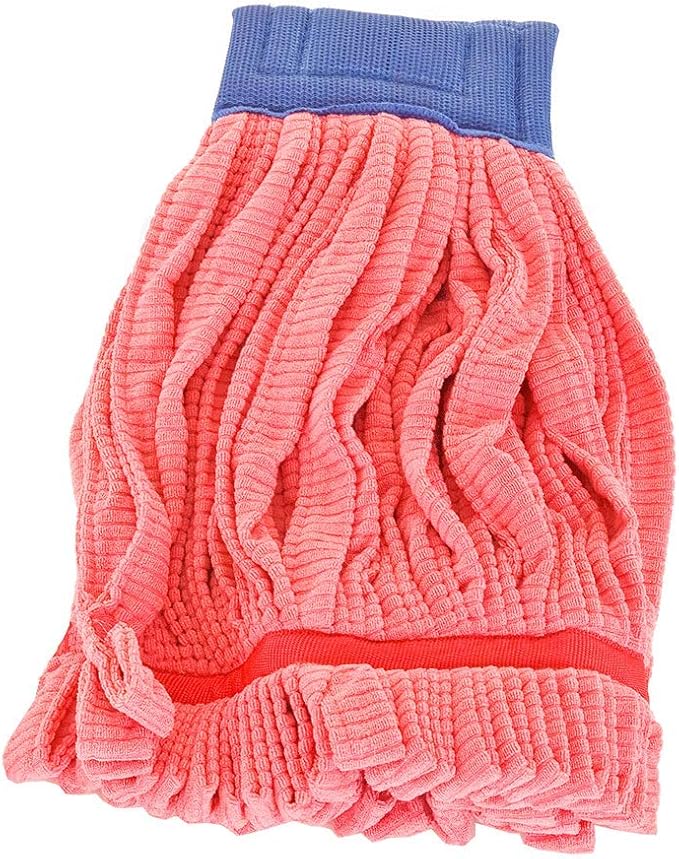 Arkwright Microfiber Tube Mop Head Replacement - Heavy Duty Lint Free Super Absorbent &amp Bleach-Safe Janitorial Essential for Commercial &amp Industrial Floor Cleaning 21 oz Red