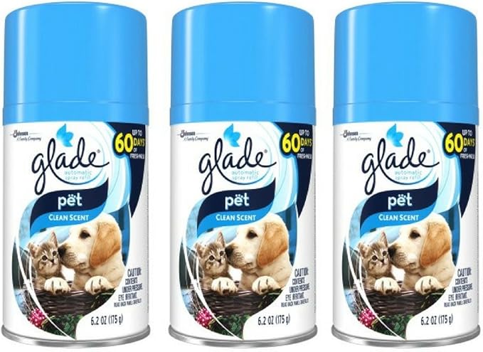 Automatic Spray Air Freshener Refill Pet Clean Scent 6.2 Ounce - 3 Packs