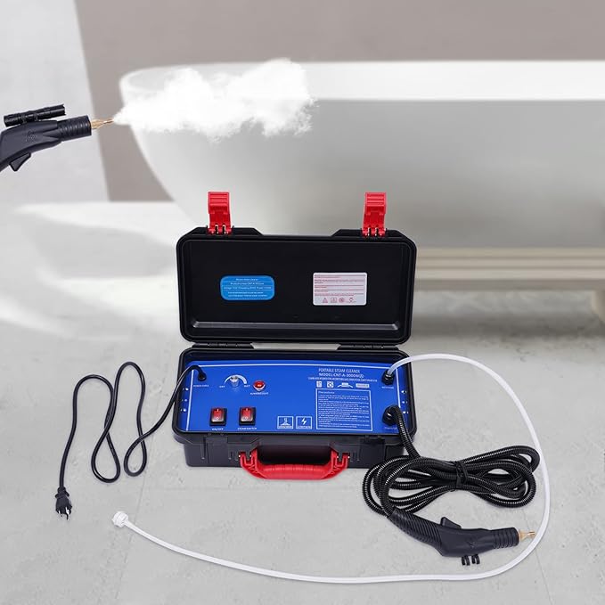 High Pressure Steam Cleaner Steamer for Cleaning Grout Tile Heavy Duty Portable Steamer Cleaner for Car Auto High Heat Cleaning Steamer for Home Shower All Surfaces (110V 1700W)