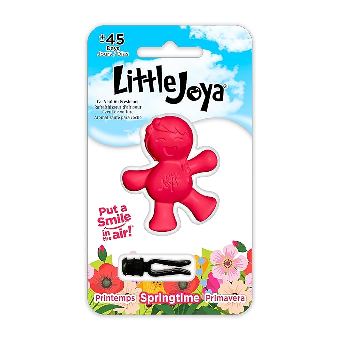 Little Joya 96034-6PK Springtime Car Air Freshener Vent Clip Provides Long-Lasting Freshness in a Compact Design Fights Odors for up to 45 Days Cute Car Odor Eliminator Non-Toxic Pack of 6