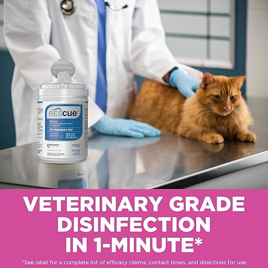 REScue Canister Wipes 12 Pack &amp Bucket Wipes – Disinfectant Cleaner for Vet Use Designed to Clean Kennels Litter Boxes &amp More