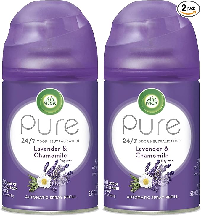 Air Wick - 62338779614 77961CT Freshmatic Ultra Automatic Spray Refill Lavender/ChamomileAerosol5.89 oz (Case of 6) (Pack of 2)