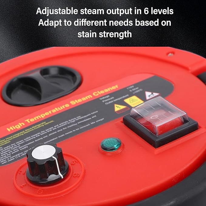 Handheld Steam Cleaner 2500W 1400ml High Pressure High Temperature Steam Cleaner with 6 Adjustable Gears Portable Steamer Cleaning Machine for Home Kitchen Car Beauty Salon
