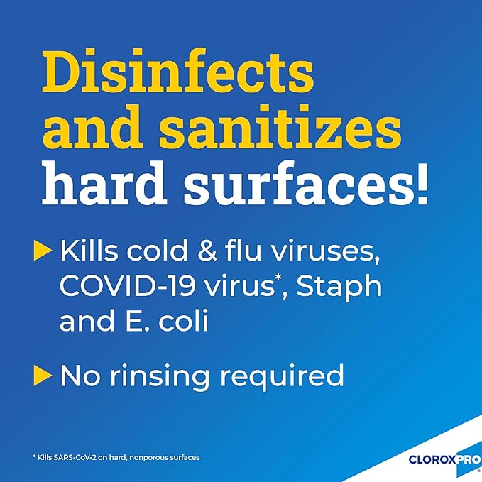 CloroxPro Anywhere Daily Disinfectant and Sanitizer No-Rinse Food Contact Sanitizer Refill 128 Fluid Ounces