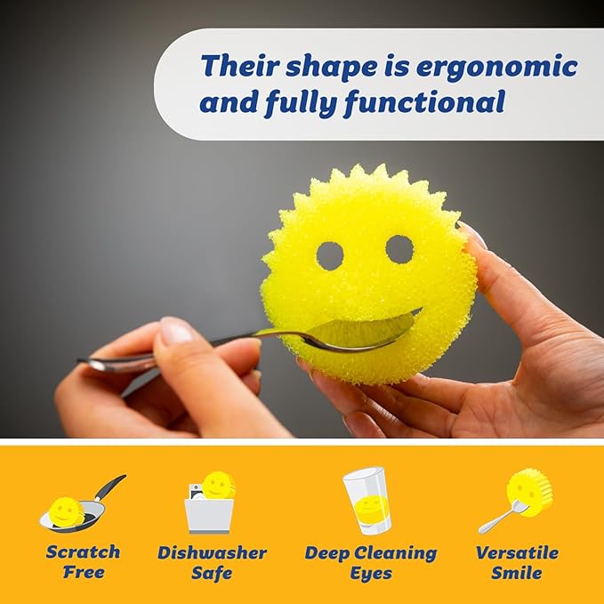 Scrub Daddy 4 Scrub Daddy Sponges &amp 4 Scrub Mommy Kitchen Sponges - Scratch-Free for Dishes &amp Multipurpose Cleaning - BPA Free &amp Made with Polymer Foam - Stain &amp Odor Resistant (16 Pac