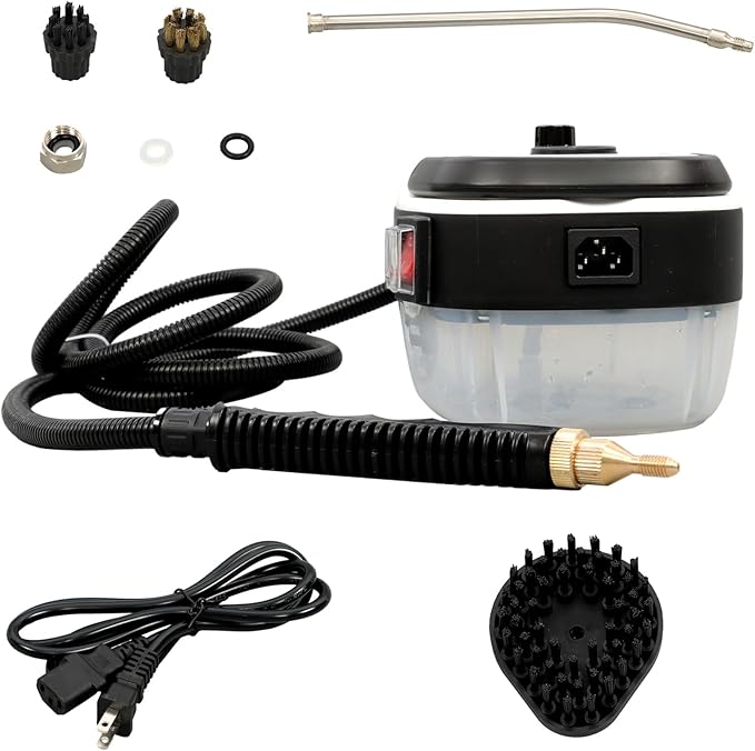 kimllier 2500W High Temperature Steam Cleaner Handheld Pressurized Steam Machine 110V with 1L Tank Portable Car Kitchen Toilet Cleaner