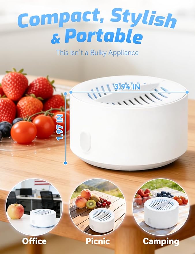 ERYNA Vegetable Cleaner Produce Cleaner Under 3 Minutes Extend Freshness Works on All Produce (2Pcs)