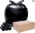 TYPLASTICS 40-45 Gallon Trash Bags Can Liners Heavy Duty 40x46 1.5 Mil Black 100 Count Lawn and Leaf Bags