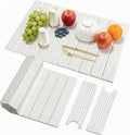 3PCS Set Large Stone Drying Mat for Kitchen Counter Foldable Collapsible Fast Drying Stone Dish Mat Water Absorbing Natural Diatomaceous Earth Bath Mat Quick Dry Stone Tray Bathroom Countertop White