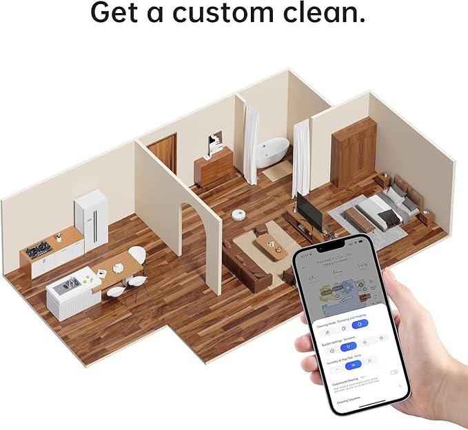 dreame L10s Ultra Robot Vacuum and Mop Combo Auto Mop Cleaning and Drying Self-Refilling and Self-Emptying Base for 60 Days of Cleaning 5300Pa Suction and AI Navigation Compatible with Alexa