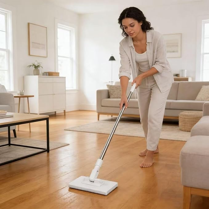 Snap Grip Mini Mop Zero Touch Mini Retractable Gap Dust Cleaner Flat Reusable One-Click Cloth Change Wash-Free for Window Glass Wall Floor (1*mop+10*Cloth)
