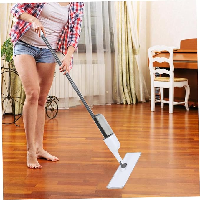 Microfiber Mop for Floor Cleaning Wet and Dry Use Suitable for Hardwood Laminate and Tile Home and Office Cleaning Tool Refillable Bottle