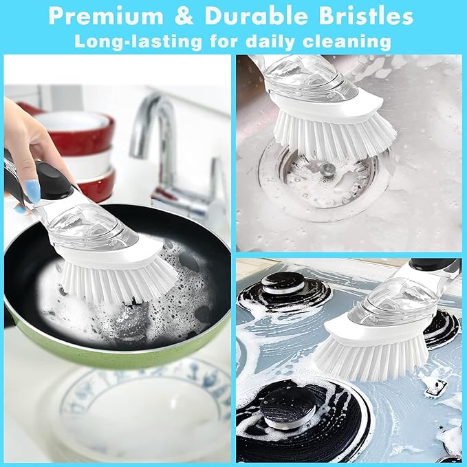 Dish Brush Refills 12 Pack Dish Brush Replacement Head Brush Dispenser Refill Fits Soap Dispensing Handle