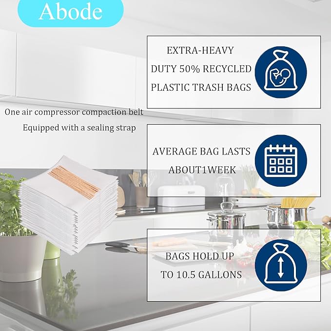 W10165294RB Trash Compactor Bags 15-Inchesfor Whirlpool KitchenAid undercounter etc 15-inch Trash Compactor Bags -30 Pack