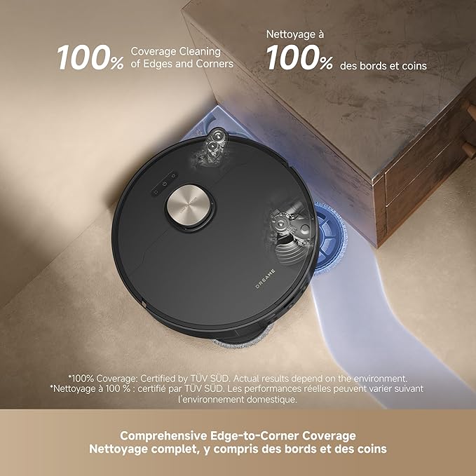 DREAME L50 Ultra Robot Vacuum and Mop Black with Auto-Empty and Mop Self-Cleaning Precise Obstacle Avoidance 19500Pa Suction HyperStream Detangling DuoBrush
