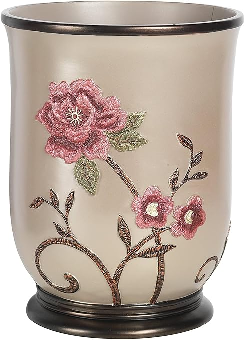 Zahari Home Decorative Trash Can for Bathroom Office &amp Bedroom - 2.1 Gallons Stylish &amp Small Trash Can for Dorms Desktop &amp Restroom - Chic Waste Basket for Compact Spaces Larrisa