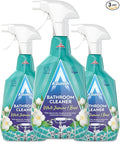 Astonish Streak Free Foaming Bathroom Cleaner Spray Bottle 3 Pack - Deep Cleaning White Jasmine &amp Basil Scented Spray for Soap Scum Watermarks &amp Limescale - Cleaning Supplies 750 ml Bottle