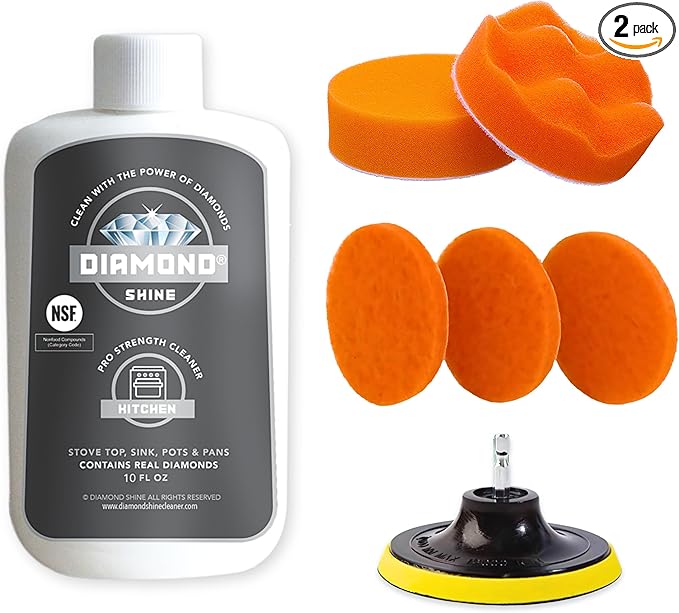 Diamond Shine Ultimate Cooktop Cleaner Combo Pack Smooth Top Range Top Ceramic Electric Gas Induction