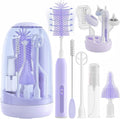 Electric Bottle Brush CleanerElectric Baby Bottle Brush Cleaner with Silicone Nipple&ampStraw BrushSoap DispenserDrying Rack-WaterproofLong Battery LifeTravel Bottle Cleaner Kit for Babies