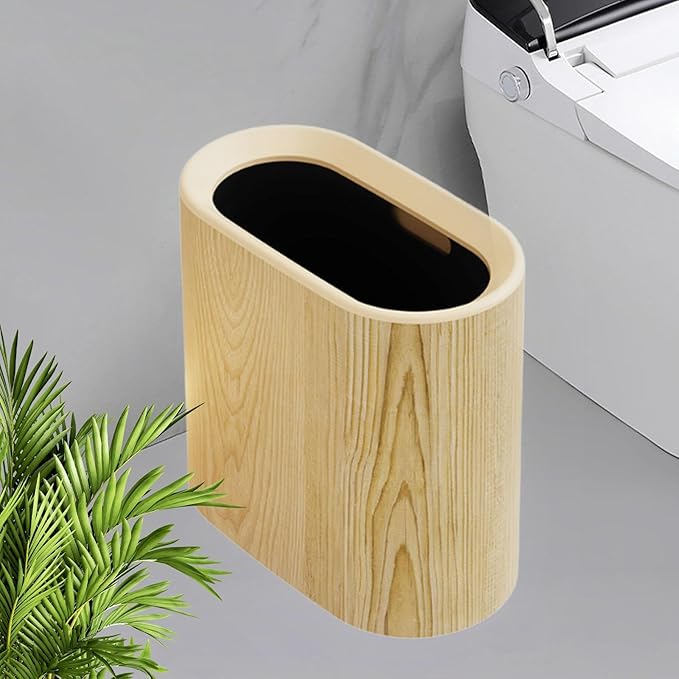 Yajuyi Trash Can Waste Paper Bucket Toilet Wastebasket Restroom Waste Basket for Office Without Lid