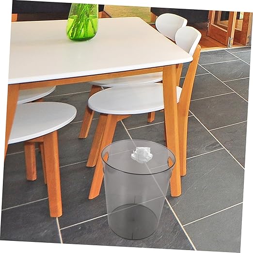 Portable Small Trash Can Round Plastic Wastebasket with Opening for Bedroom Kitchen Office Public Spaces Design for Easy Use and Convenience