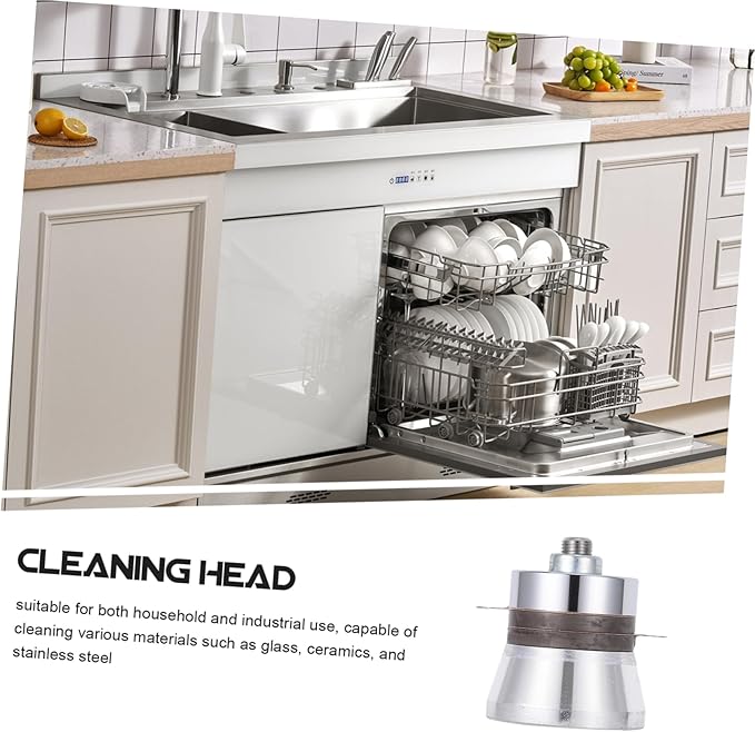 ABOOFAN 60W Ultrasonic Dishwasher Cleaner Head Efficient Deep Cleaning Transducer for Household Use Water Saving Technology for Dishes for Homes
