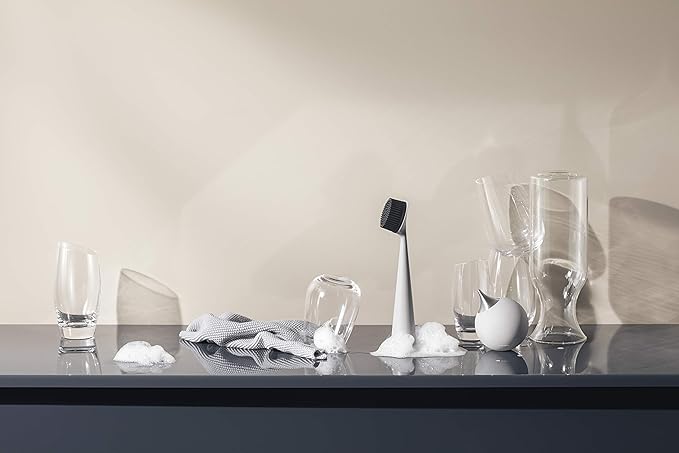 EVA SOLO | Dishbrush Silicone | Robust Washing-up Brush with a Practical &amp Effective Kitchen Scrubber Edge | Multipurpose Cleaning Brush | Danish Design Functionality &amp Quality | Marble Grey