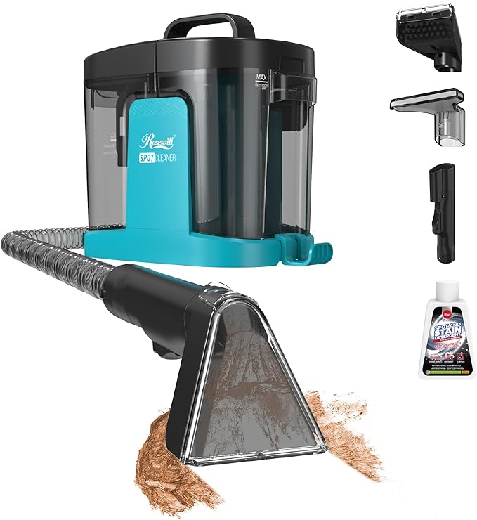 Rosewill Multi-Purpose Portable Carpet and Upholstery Cleaner Powerful Suction 17 KPa Spot Cleaner 550W Motor Car and Auto Detailer Stain/Spot Remover Versatile Use: Carpet Sofa Pet Hair