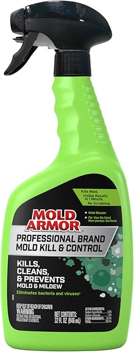 Mold Armor Professional Brand Mold Kill &amp Control Spray 32 oz. Hard Surface Mold and Mildew Remover Visible Results in Minutes Eliminates Bacteria and Viruses