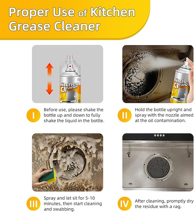 Liapu 2PCS All Purpose Cleaner Heavy Duty Degreaser Cleaner Spray Lemongrass Scent Oven Cleaner Clean Up Kitchen Oil Stains Cleaning Tools For Stove Top &amp Induction Cooktop and Grill