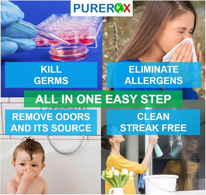 disinfectant (16oz 2pk) Eliminate 99.9999% MRSA Norovirus Viruses Fungus Bacteria. Hospital Grade. Safe for Use Anywhere. No residue. Suitable for All Surfaces.