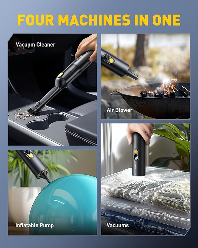 AUXITO Car Vacuum Portable Cordless 14000Pa Suction Handheld Vacuum Blow &amp Suction 2 in 1 Small Vacuum Cleaner Hand Held Vacuum for Car Home Pet Office Ideal Gifts for Men &amp Women (Black