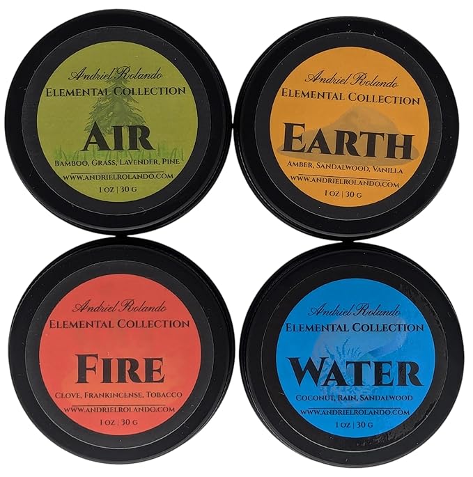 4-Pack Elemental Men's Solid Colognes Travel-Friendly 1 oz by Andriel Rolando