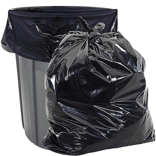 Aluf Plastics 20-30 Gallon 1.2 MIL Black Heavy Duty Garbage Bags - 30 x 36 - Pack of 250 - for Contractor Outdoor Construction &amp Storage