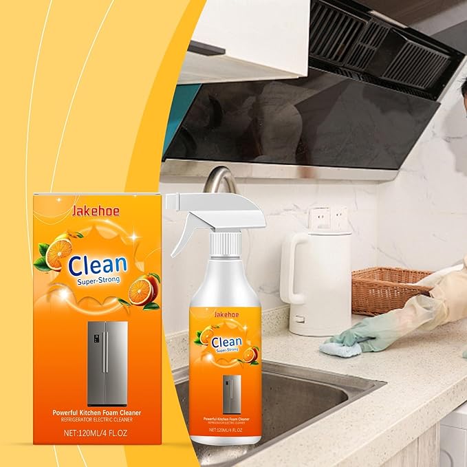 Kitchen Foam Cleaner - Heavy Duty Degreaser For Stoves Refrigerators &amp Home Use Fast Penetrates Grease Easy To Use Long-Lasting Foam(2PCS)