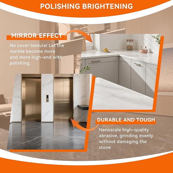 Marble Polishing Powder Granite Countertop Polish - Suitable for All Kinds of Stone Countertops Floors Polishing | Restore and Enhance Stone Natural Brilliance (5 kg)