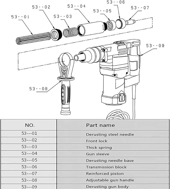 1100W Hand-Held Electric Needle Scaler Pneumatic Descaling Machine Needle Type Rust Remover Derusting-Gun Welding Slag Cleaner Cleaning Machine110V
