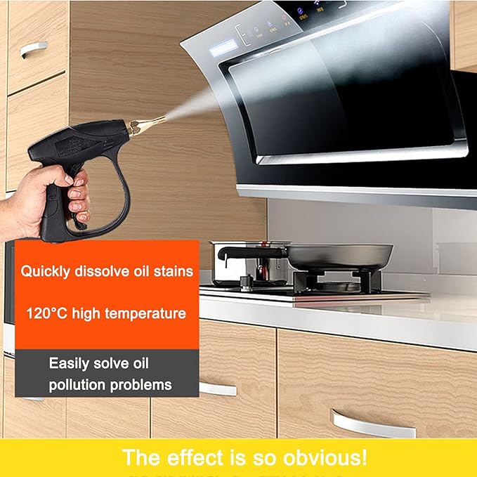 2600w Portable Steam Cleaner High Commercial Steam Cleaning System 360 ° Cleaning/Hand-Held Pressurized Steam Cleaner for KitchenCarRange Hood