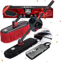 2In1 Brush And Duster For Car ExteriorChenille Car Wash Brush Mop*1PCWax Cotton Car Duster Mop*1PC Remove DustFreely Switch A Retractable Black Steel PoleCar Cleaning Supplies For Truck Rv Boat
